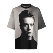 Svart T-skjorte James Dean Stil