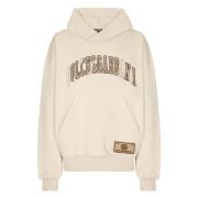 Beige Sweaters med Logo Broderi