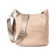 Beige Anna Liten Crossbody Veske