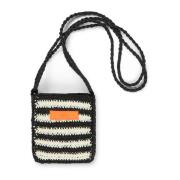 Svart Crossbody Veske Paper Straw Milan