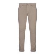 Beige Skinny Jeans med Lav Midje