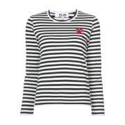 Ikonsik Heart Striped Langarmet T-skjorte