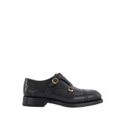 Sort Skinn Monk Strap Sko