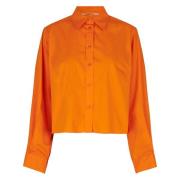 Klisk Oransje Bomullsskjorte