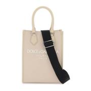 Liten nylon tote bag med logo