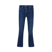 Høy Midje Prinsesse Crop Flare Jeans