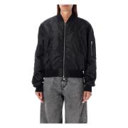 Sort Bomber Nylon Yttertøy Aw24