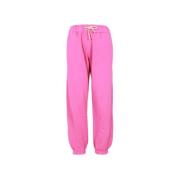 Fuchsia Bomulls Joggebukse