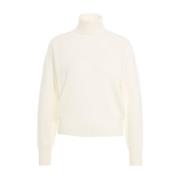 Hvit Turtleneck Kasjmirgenser Aw24