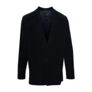 Navy Blue Plisserte Jakker