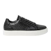 Svarte Skinn Sneakers med Lisser