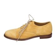 Eleganckie Vintage Zamszowe Plaskie Buty ze Sznurowadlami