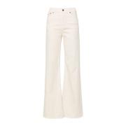 Ivory Hvit Wide Leg Denim Jeans