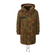 Camo Hooded Parka Jakke