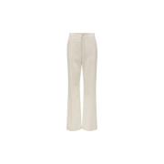 Ull Gabardine Bukser Off White