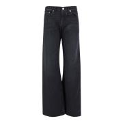 Sort Denim Wide Leg Jeans