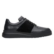 Herre Svarte Lave Sneakers laget av Blandede Materialer Er00113796