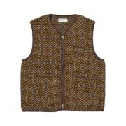 Brun Zip Gilet