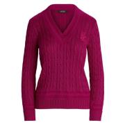 Fuchsia Cricket Sweater med Shimmer Broderi