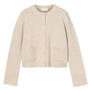 Strukturert Ull Cardigan - Barley