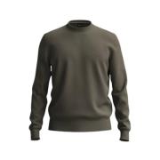 Mørk Beige Crew-neck Genser & Jakke