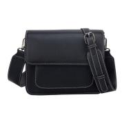 Myk Struktur Crossbody Veske - Svart