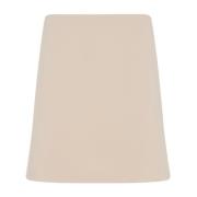 Nude A-Line Mini Skirt