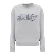 Sweatshirt med brodert logo