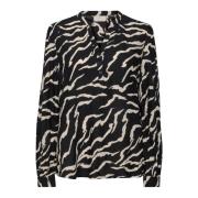 Zebra Print Bluse Top & T-Skjorte