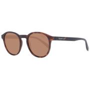 Brun Herre Solbriller Polarized Rund Bl