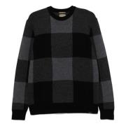 Geometrisk Mønster Crew Neck Sweater