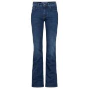 Bootcut Stretch Denim Jeans med Broderi