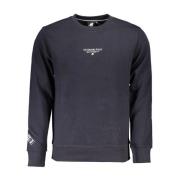 Blå Logo Sweater Fleece Rund Hals