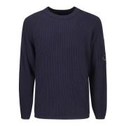 Ribbestrikket Crew Neck Sweater