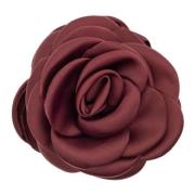 Satin Rose Hårklaw Maroon