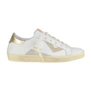 Hvite Lave Top Sneakers Klassisk Stil