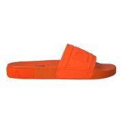 Oransje Gummislides Sandaler