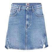 Høytlivs Denim Mini Skjørt