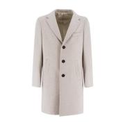 Klassisk Lapel Coat med Polstret Vest