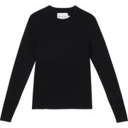 Svarte Sweaters Jeans Stil