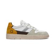 Vintage Calf White-Ocher Sneakers