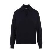 Navy Langarmet Polo