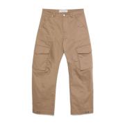 Beige Cargo Bukser Dobbelt Gullstjerne