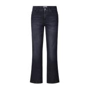 Straight-Fit Jeans med Rhinestones