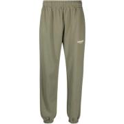 Club Sweatpant Olive Elastisk Hvit Logo