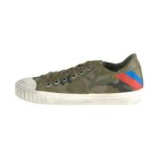 Grønn Camouflage Skinn Sneakers