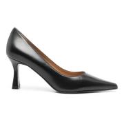 Svart Nappa Skinn Pumps