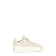 Ivory Sneakers i Semsket Skinn for Kvinne