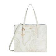 Geo Classic Hvit Shopper Bag