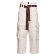 Farget Pantalone i Hvit Latte